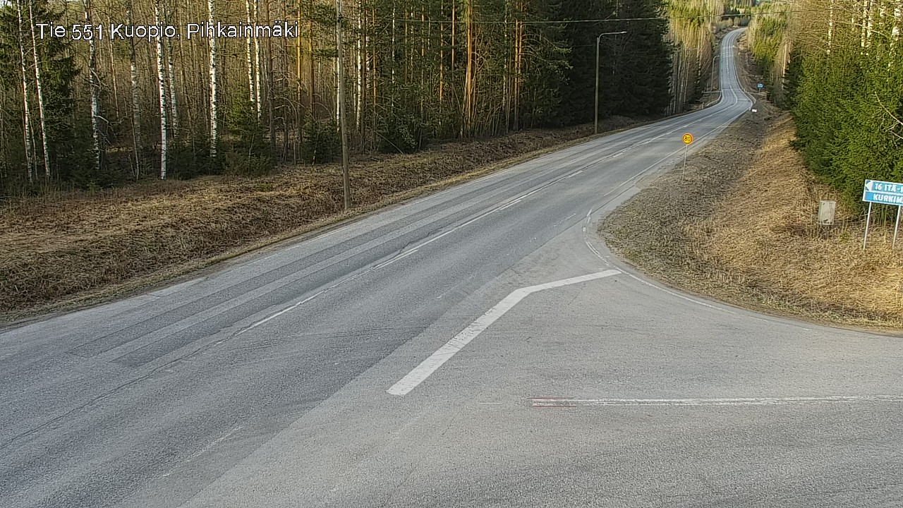 Weather Camera Image Väg 551 Kuopio, Pihkainmäki, Kuopio, Pohjois-Savo