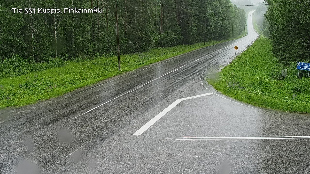 Weather Camera Image Väg 551 Kuopio, Pihkainmäki, Kuopio, Pohjois-Savo
