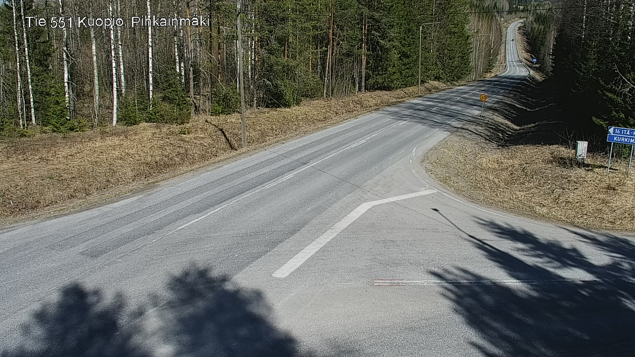 Weather Camera Image Väg 551 Kuopio, Pihkainmäki, Kuopio, Pohjois-Savo