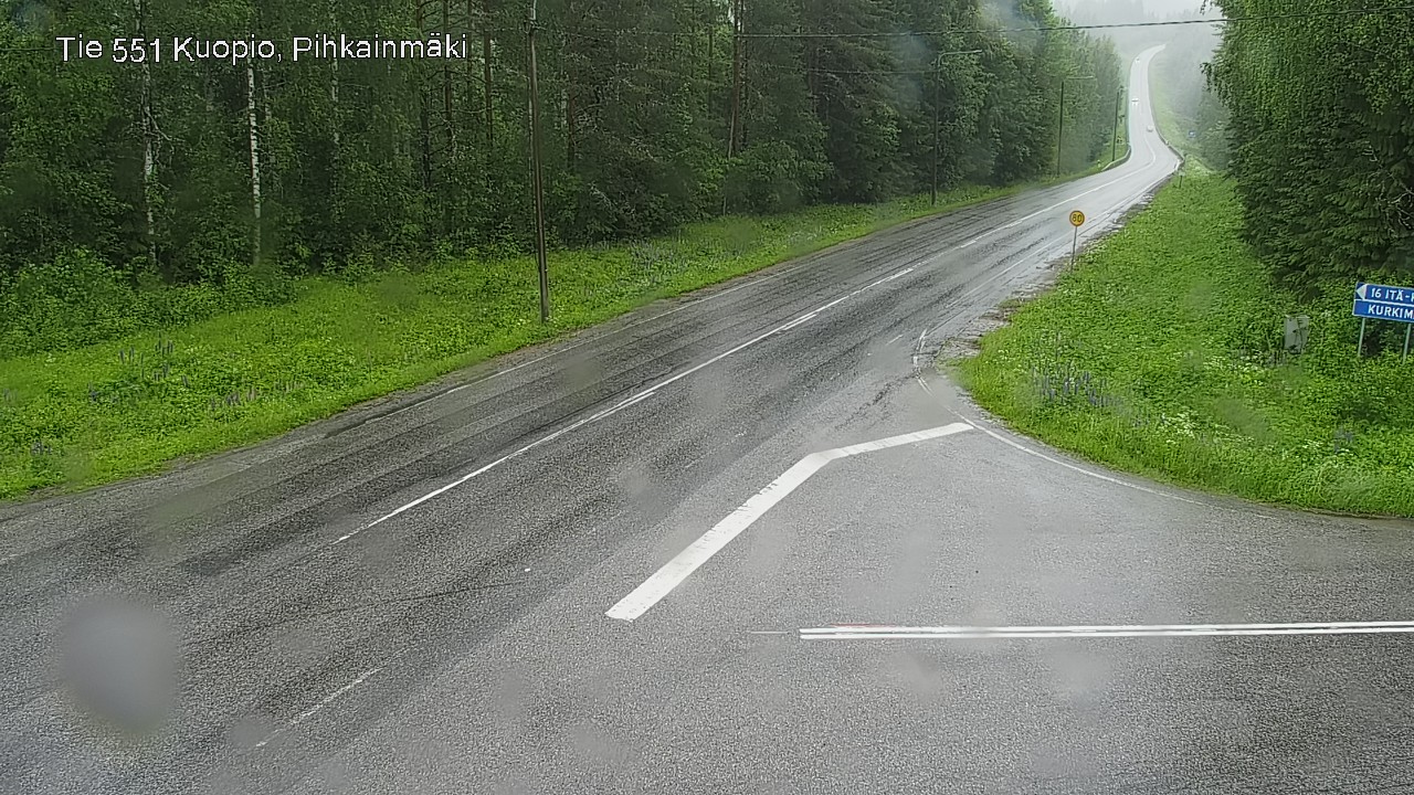 Weather Camera Image Väg 551 Kuopio, Pihkainmäki, Kuopio, Pohjois-Savo