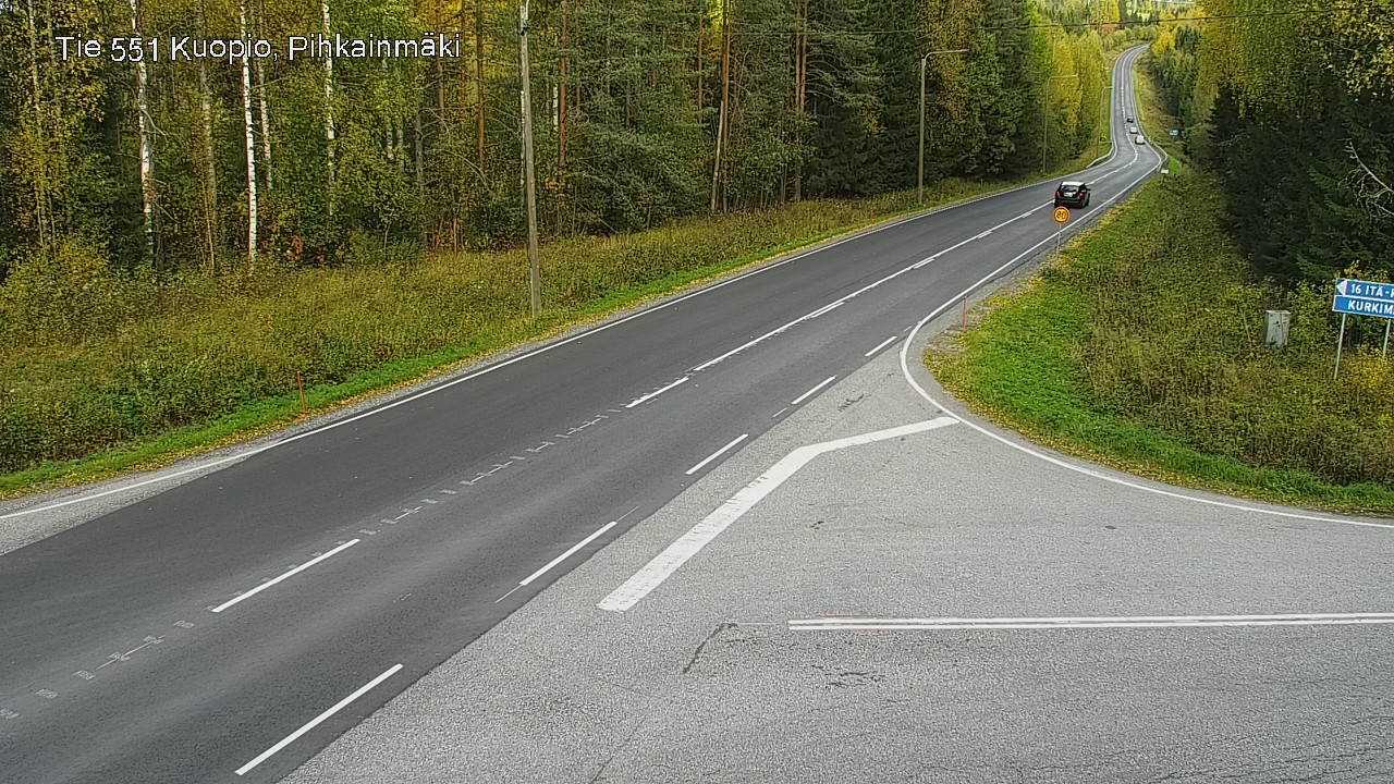 Weather Camera Image Väg 551 Kuopio, Pihkainmäki, Kuopio, Pohjois-Savo