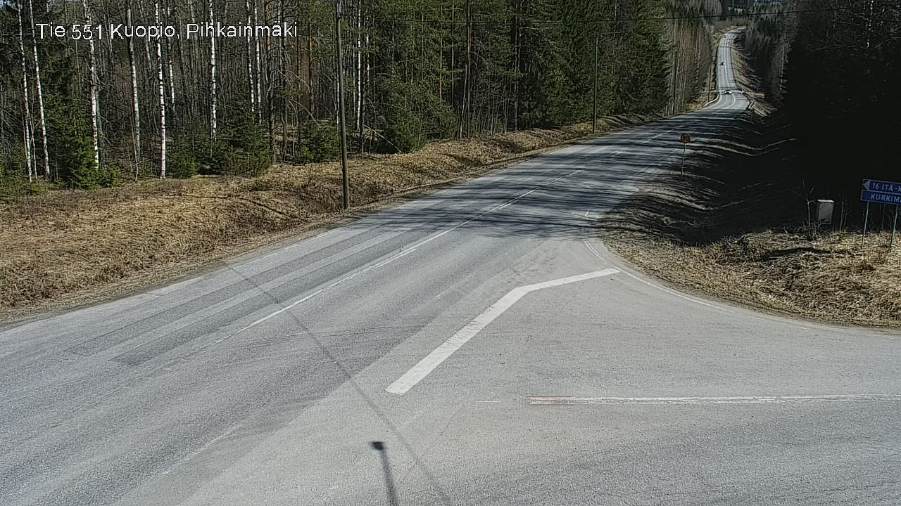 Weather Camera Image Väg 551 Kuopio, Pihkainmäki, Kuopio, Pohjois-Savo