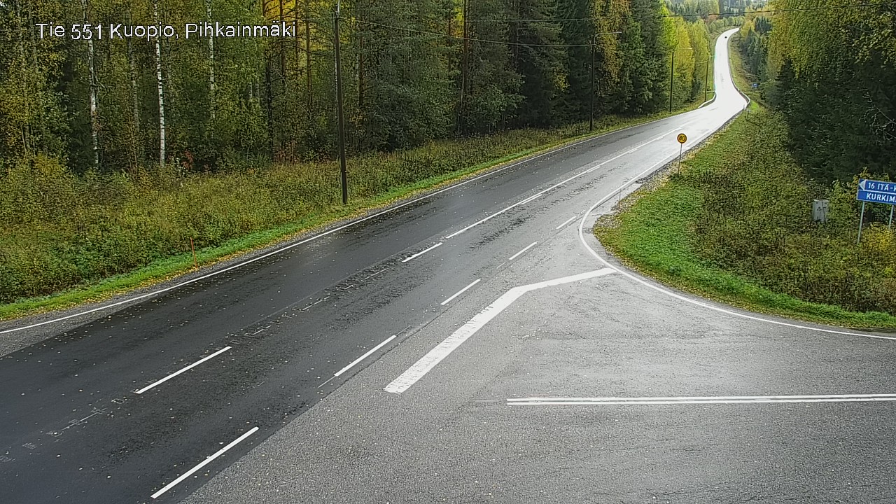 Weather Camera Image Road 551 Kuopio, Pihkainmäki, Kuopio, Pohjois-Savo