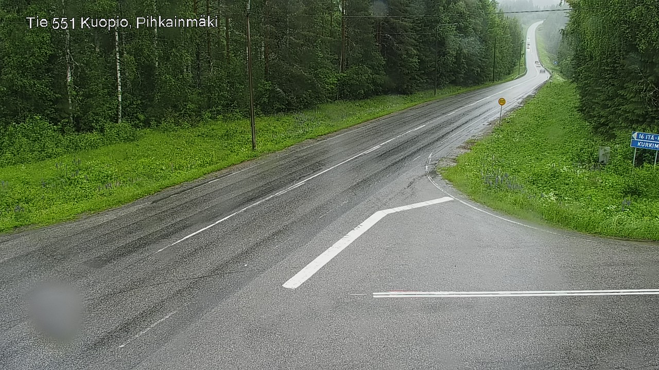 Weather Camera Image Väg 551 Kuopio, Pihkainmäki, Kuopio, Pohjois-Savo