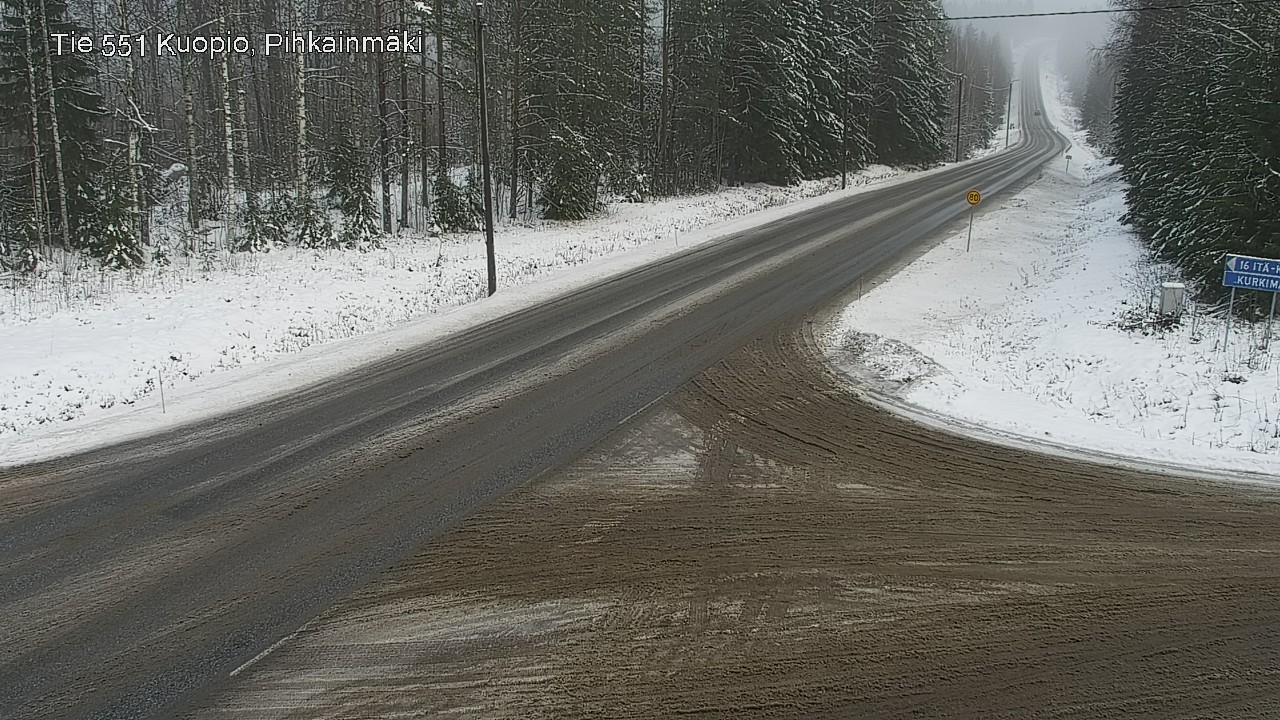 Weather Camera Image Road 551 Kuopio, Pihkainmäki, Kuopio, Pohjois-Savo