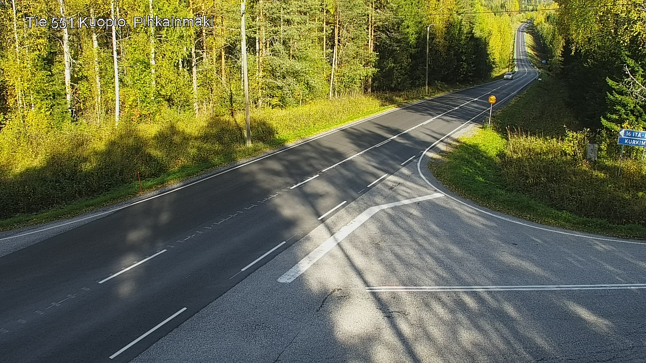 Weather Camera Image Väg 551 Kuopio, Pihkainmäki, Kuopio, Pohjois-Savo