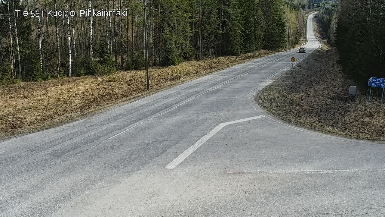 Weather Camera Image Road 551 Kuopio, Pihkainmäki, Kuopio, Pohjois-Savo