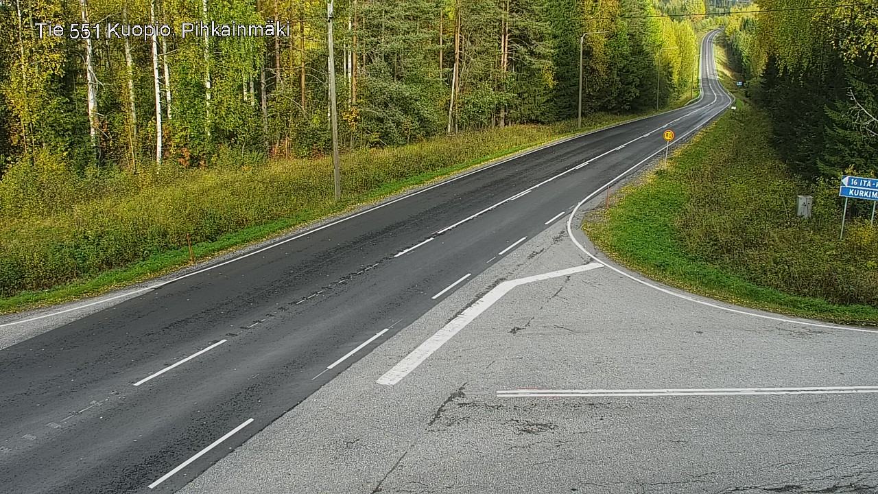 Weather Camera Image Road 551 Kuopio, Pihkainmäki, Kuopio, Pohjois-Savo