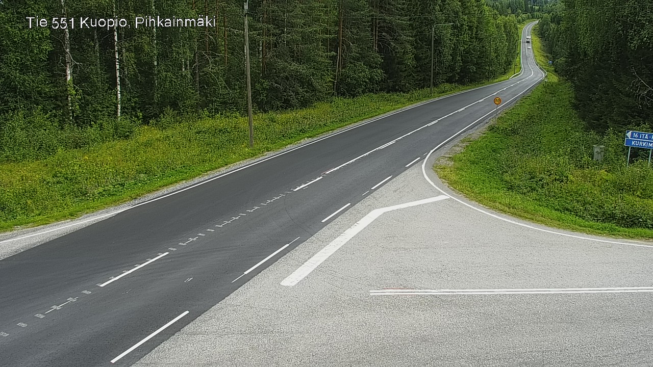 Weather Camera Image Väg 551 Kuopio, Pihkainmäki, Kuopio, Pohjois-Savo