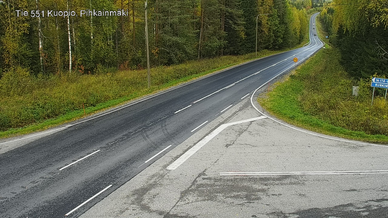 Weather Camera Image Road 551 Kuopio, Pihkainmäki, Kuopio, Pohjois-Savo