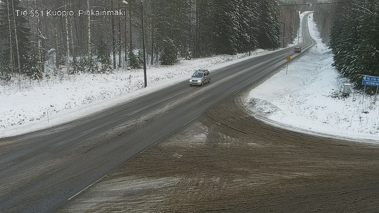 Weather Camera Image Road 551 Kuopio, Pihkainmäki, Kuopio, Pohjois-Savo
