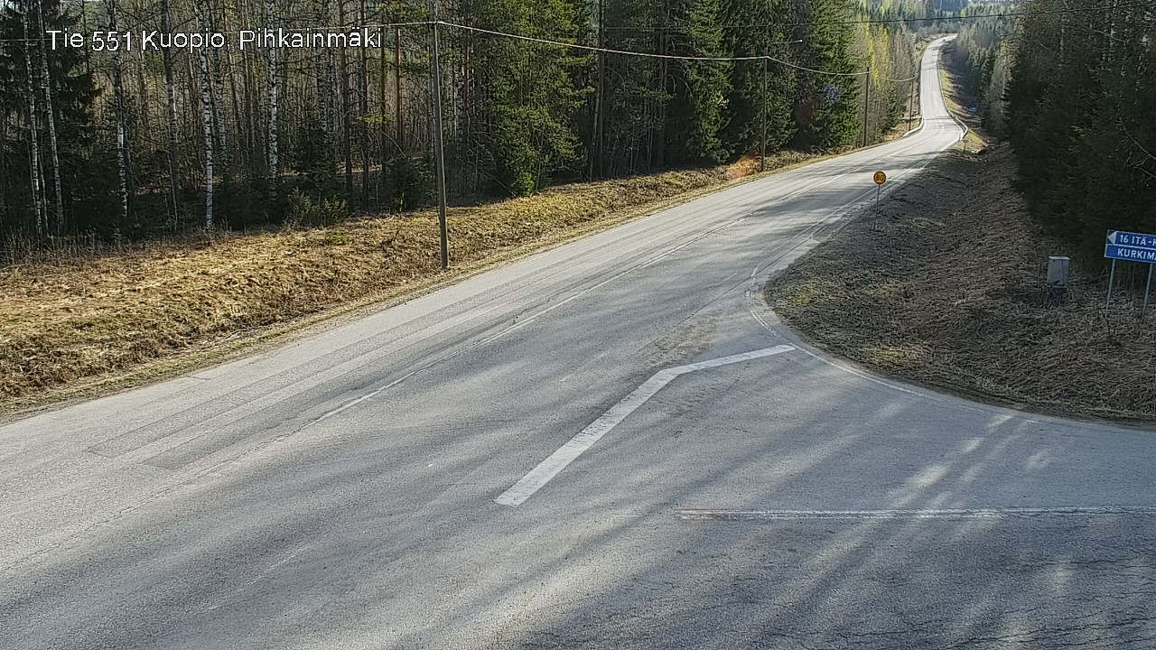 Weather Camera Image Road 551 Kuopio, Pihkainmäki, Kuopio, Pohjois-Savo