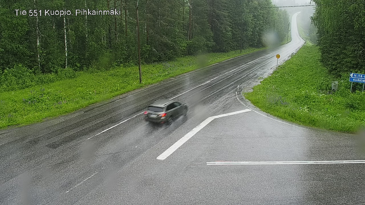 Weather Camera Image Väg 551 Kuopio, Pihkainmäki, Kuopio, Pohjois-Savo