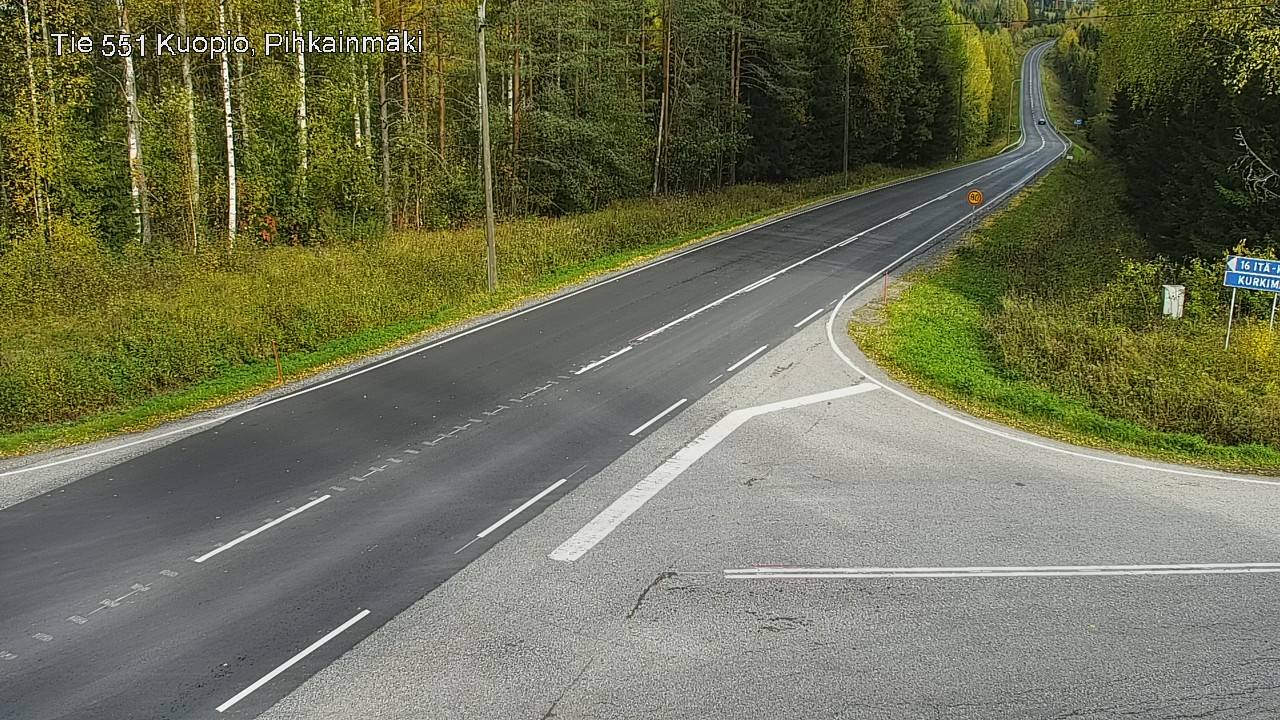 Weather Camera Image Väg 551 Kuopio, Pihkainmäki, Kuopio, Pohjois-Savo