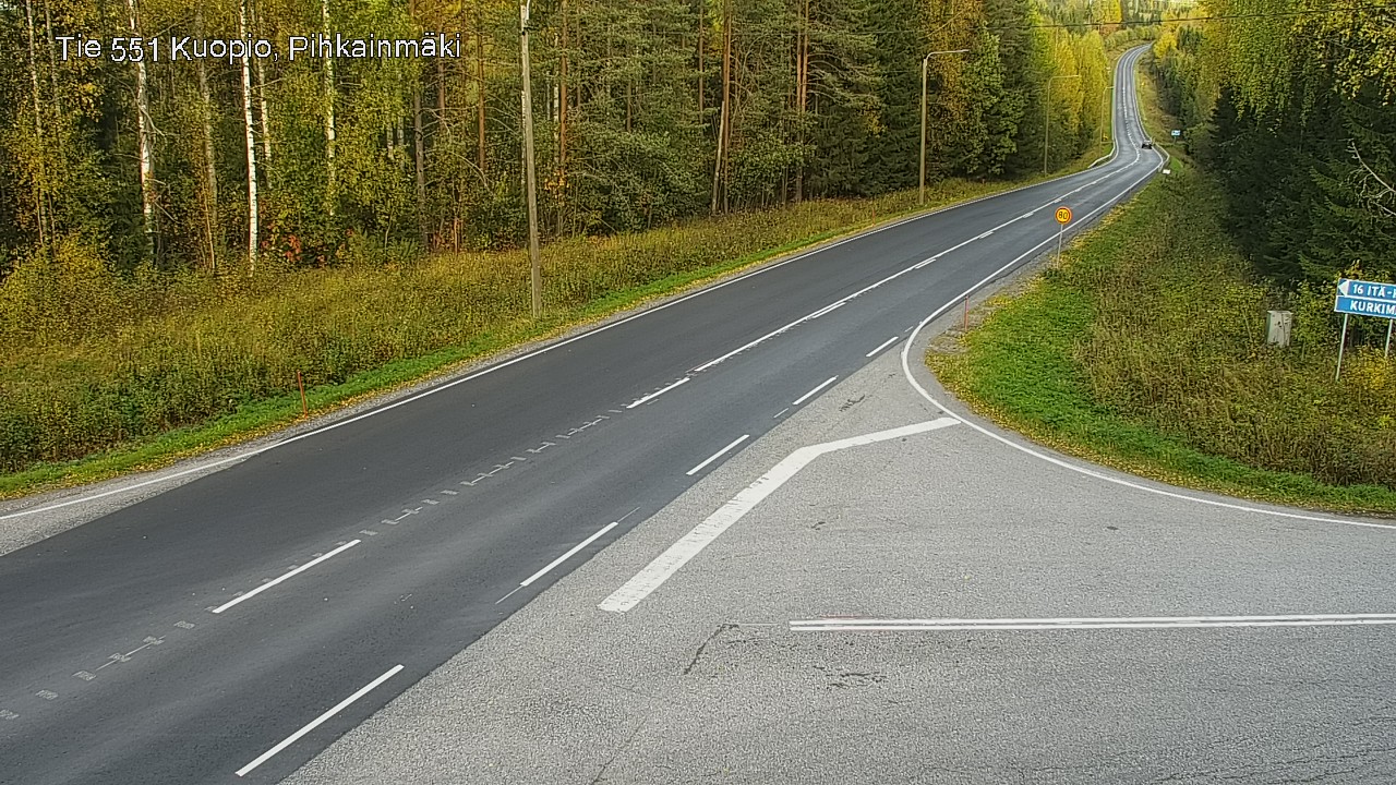 Weather Camera Image Väg 551 Kuopio, Pihkainmäki, Kuopio, Pohjois-Savo