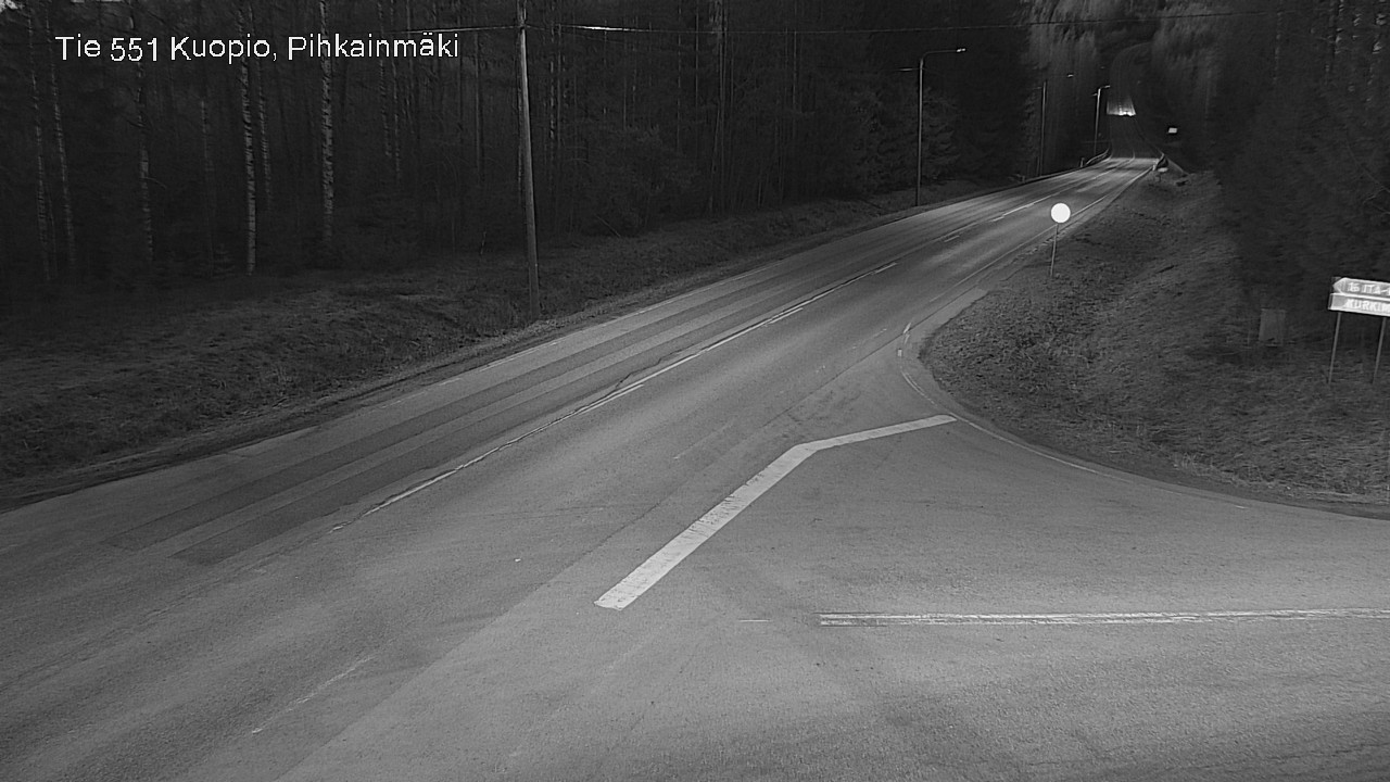 Weather Camera Image Väg 551 Kuopio, Pihkainmäki, Kuopio, Pohjois-Savo