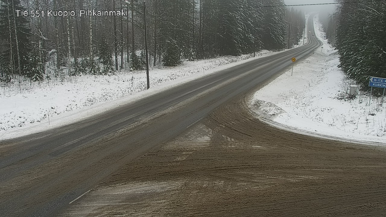 Weather Camera Image Road 551 Kuopio, Pihkainmäki, Kuopio, Pohjois-Savo