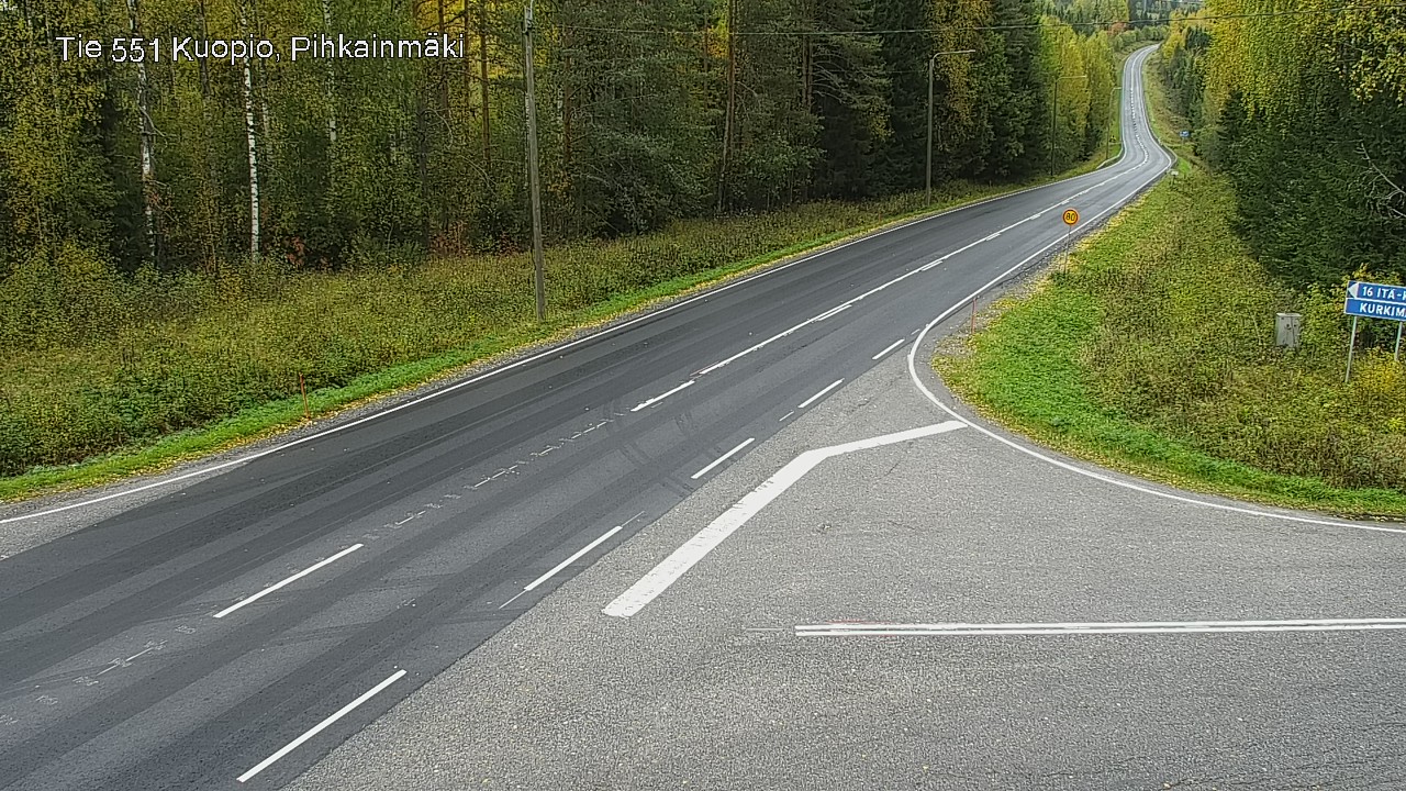 Weather Camera Image Road 551 Kuopio, Pihkainmäki, Kuopio, Pohjois-Savo