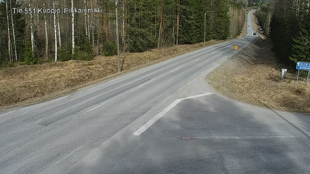 Weather Camera Image Väg 551 Kuopio, Pihkainmäki, Kuopio, Pohjois-Savo