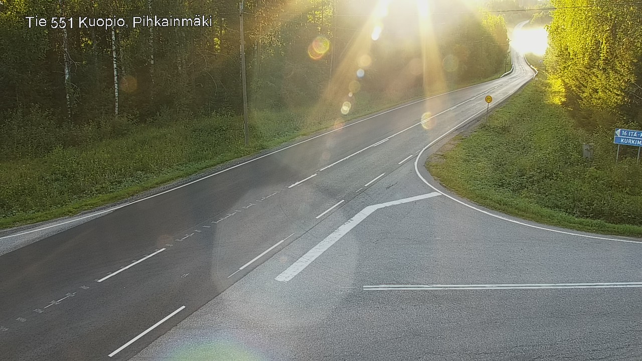 Kelikamerat Kuva Tie 551 Kuopio, Pihkainmäki, Kuopio, Pohjois-Savo