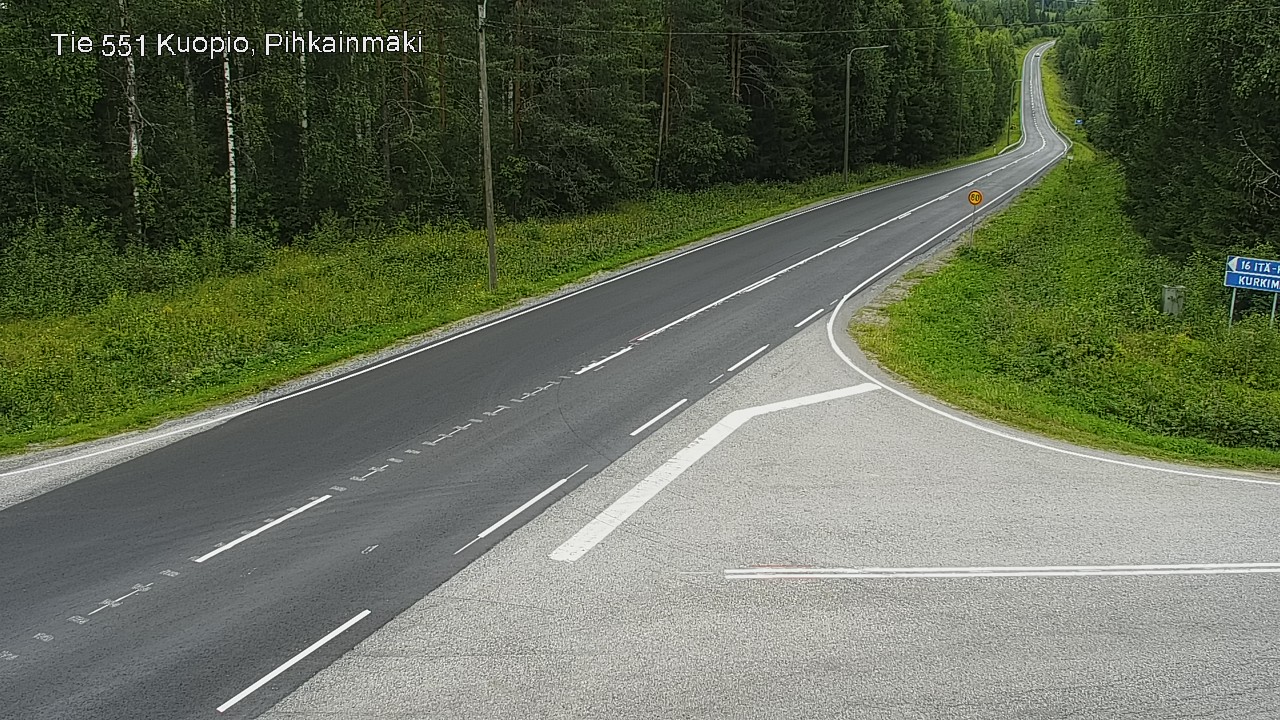 Weather Camera Image Väg 551 Kuopio, Pihkainmäki, Kuopio, Pohjois-Savo
