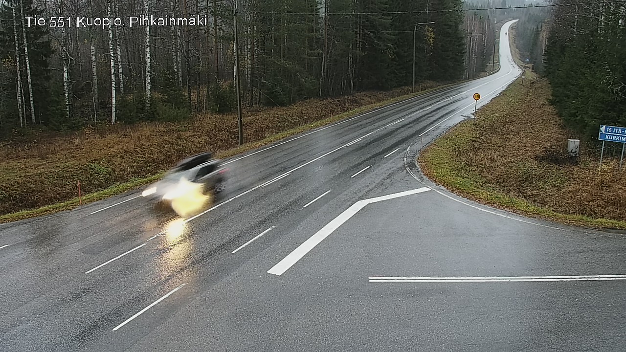 Weather Camera Image Väg 551 Kuopio, Pihkainmäki, Kuopio, Pohjois-Savo