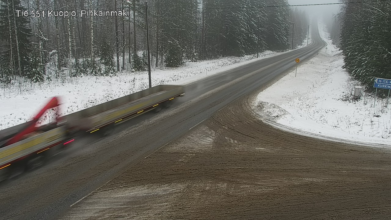 Weather Camera Image Road 551 Kuopio, Pihkainmäki, Kuopio, Pohjois-Savo