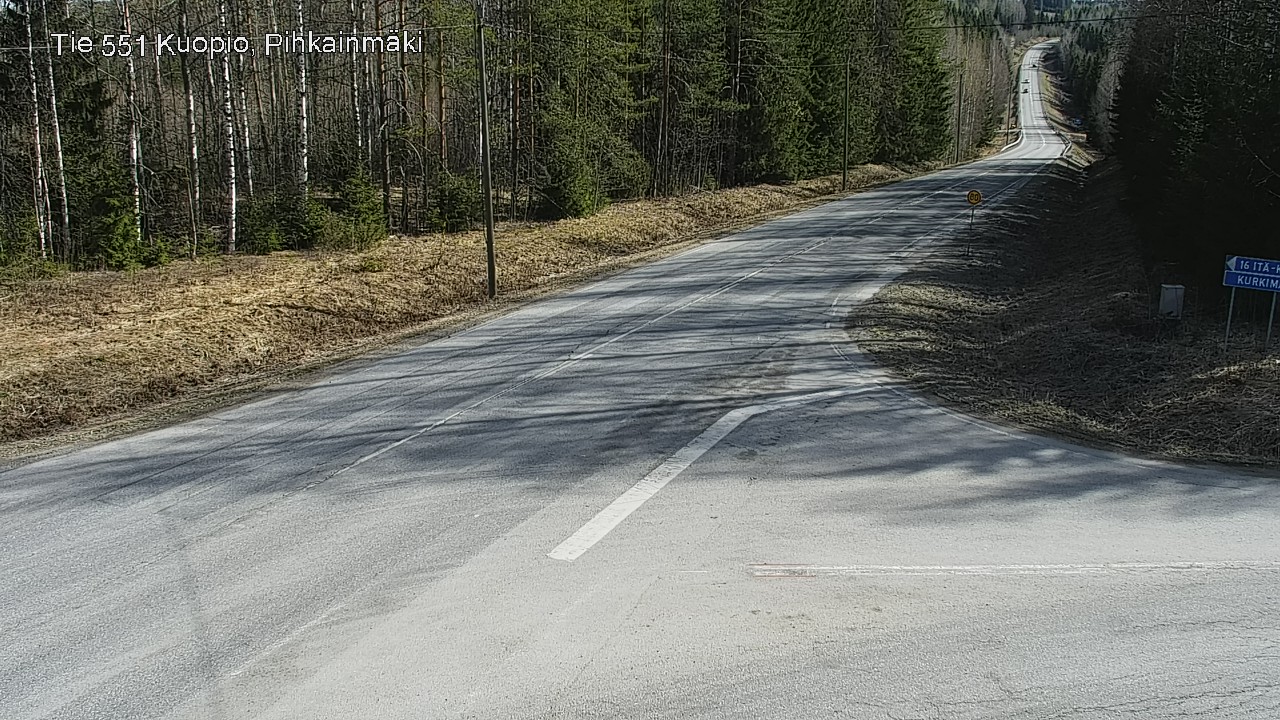 Weather Camera Image Väg 551 Kuopio, Pihkainmäki, Kuopio, Pohjois-Savo