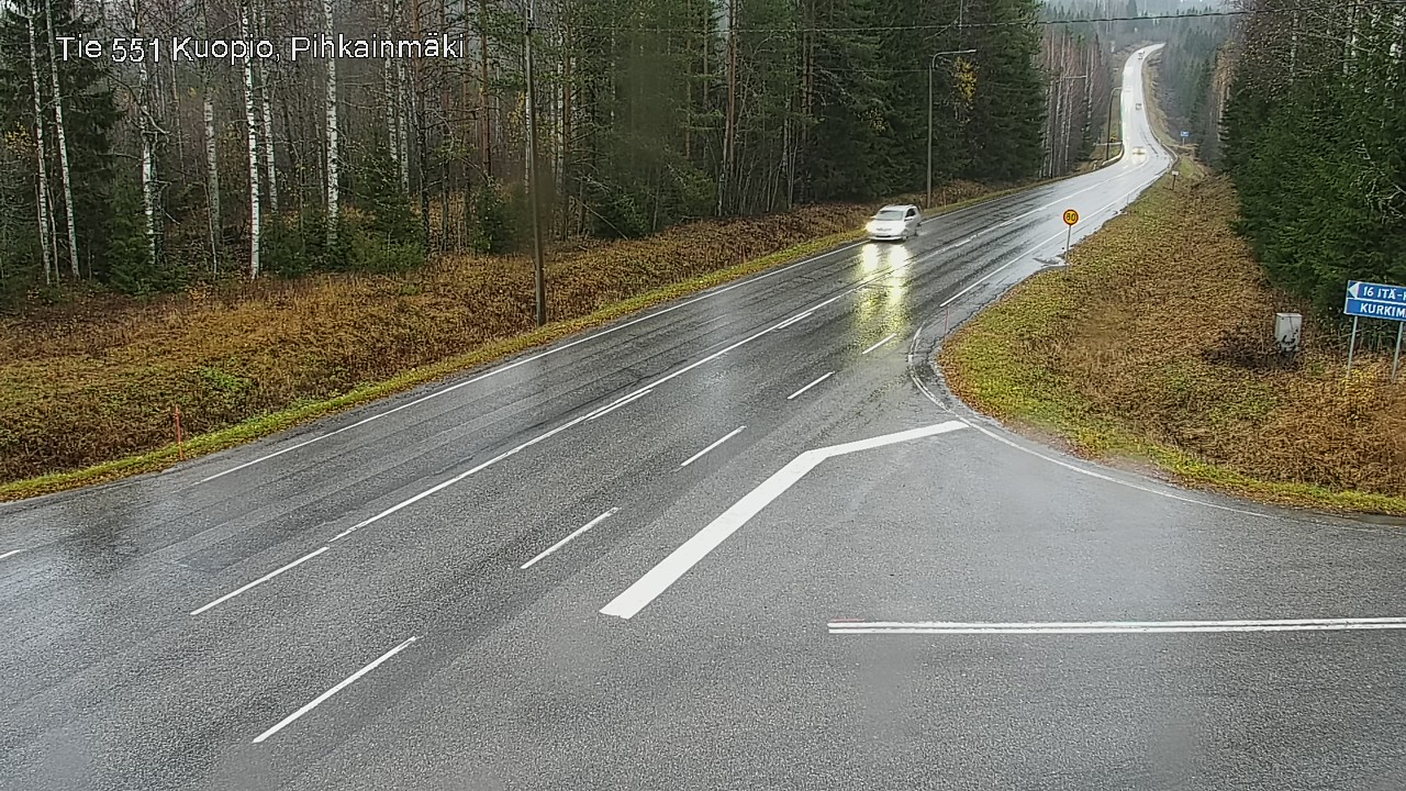 Weather Camera Image Väg 551 Kuopio, Pihkainmäki, Kuopio, Pohjois-Savo