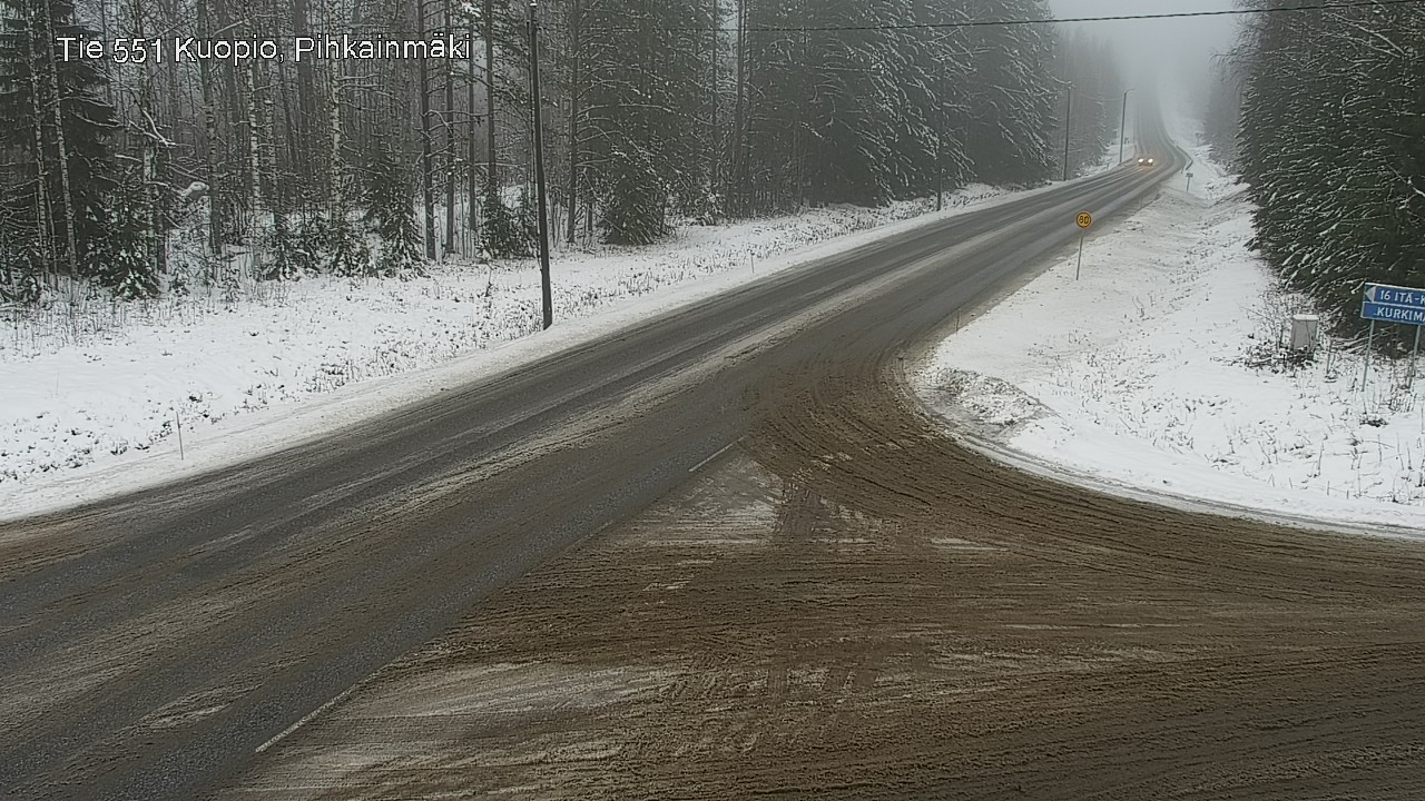 Weather Camera Image Road 551 Kuopio, Pihkainmäki, Kuopio, Pohjois-Savo