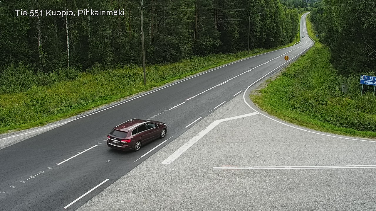 Weather Camera Image Väg 551 Kuopio, Pihkainmäki, Kuopio, Pohjois-Savo