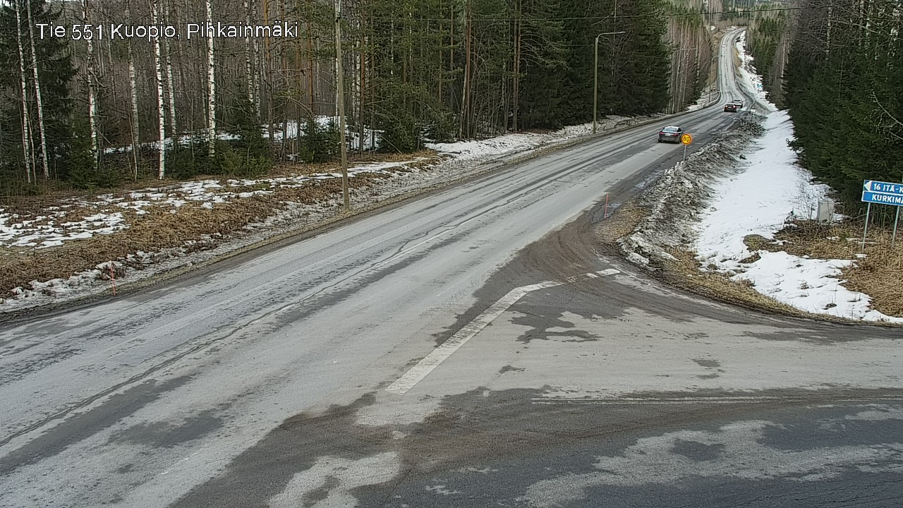 Weather Camera Image Road 551 Kuopio, Pihkainmäki, Kuopio, Pohjois-Savo