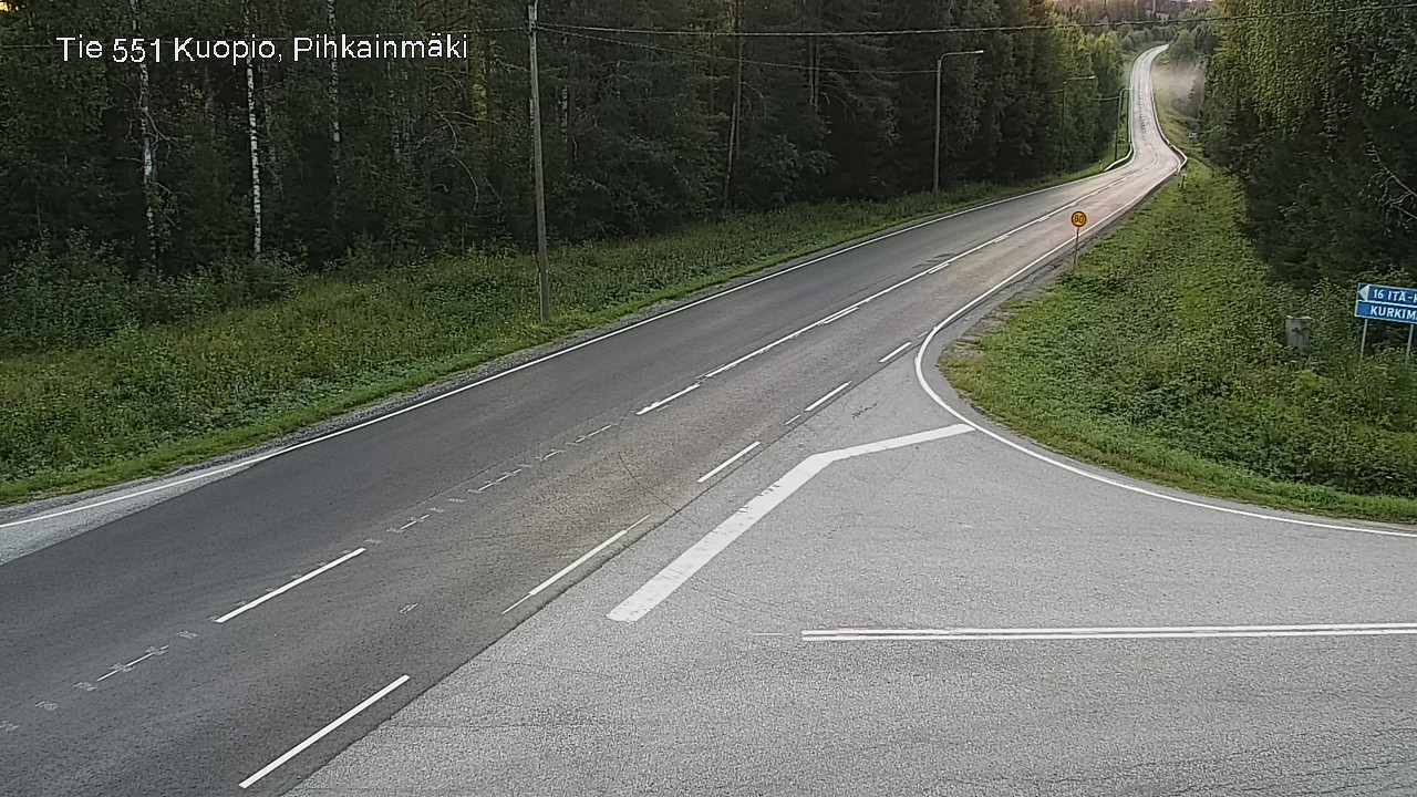 Kelikamerat Kuva Tie 551 Kuopio, Pihkainmäki, Kuopio, Pohjois-Savo