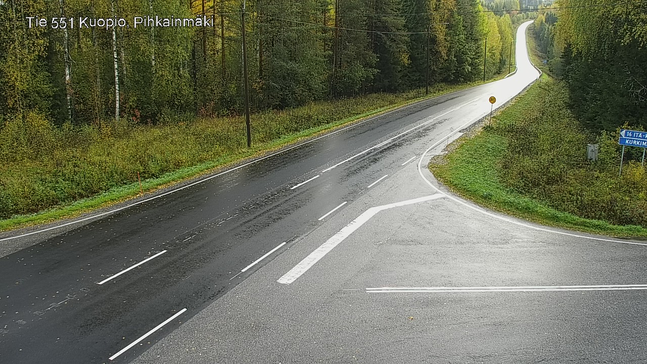 Weather Camera Image Road 551 Kuopio, Pihkainmäki, Kuopio, Pohjois-Savo