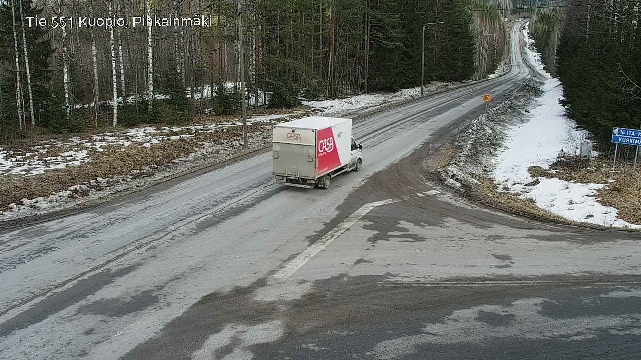 Weather Camera Image Road 551 Kuopio, Pihkainmäki, Kuopio, Pohjois-Savo