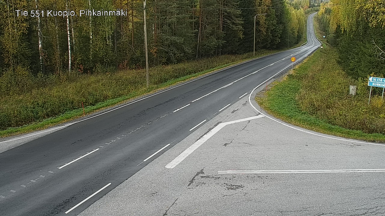 Weather Camera Image Road 551 Kuopio, Pihkainmäki, Kuopio, Pohjois-Savo