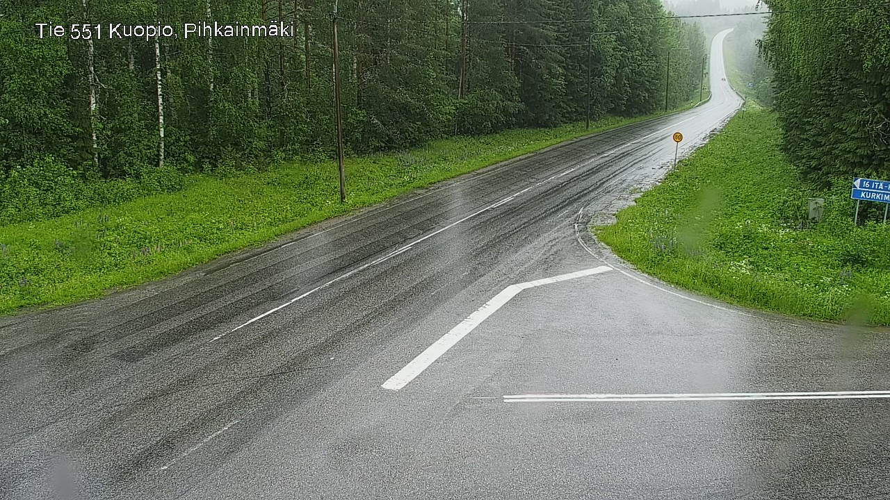 Weather Camera Image Väg 551 Kuopio, Pihkainmäki, Kuopio, Pohjois-Savo