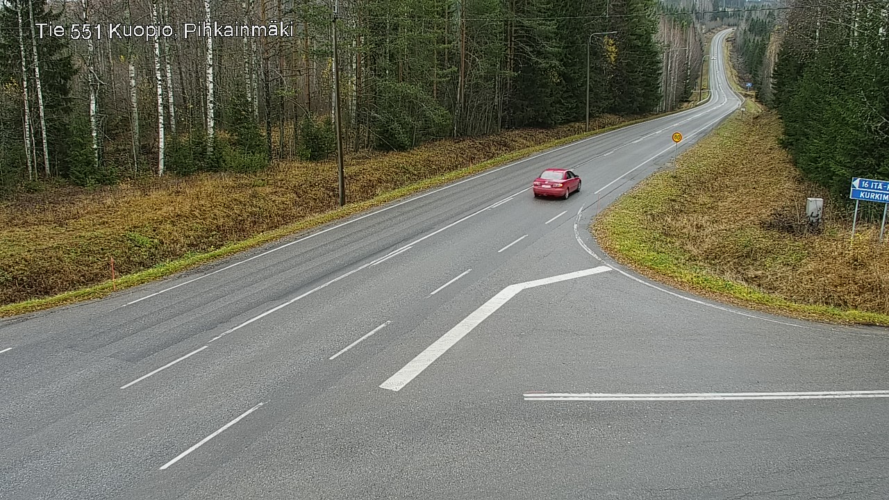 Weather Camera Image Väg 551 Kuopio, Pihkainmäki, Kuopio, Pohjois-Savo