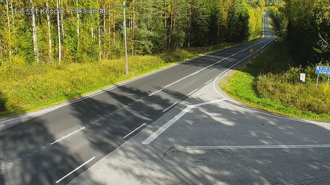 Weather Camera Image Väg 551 Kuopio, Pihkainmäki, Kuopio, Pohjois-Savo