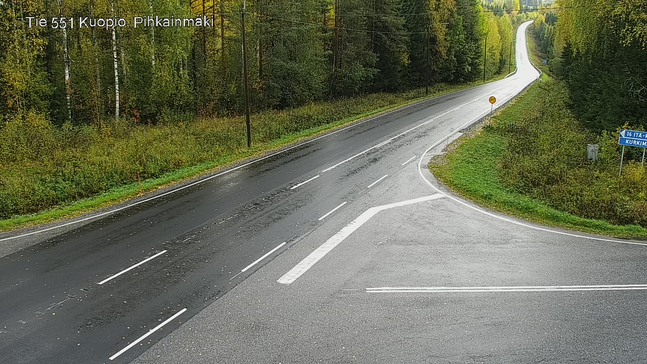 Weather Camera Image Road 551 Kuopio, Pihkainmäki, Kuopio, Pohjois-Savo
