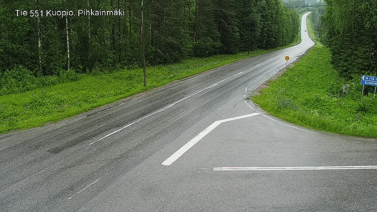 Weather Camera Image Väg 551 Kuopio, Pihkainmäki, Kuopio, Pohjois-Savo
