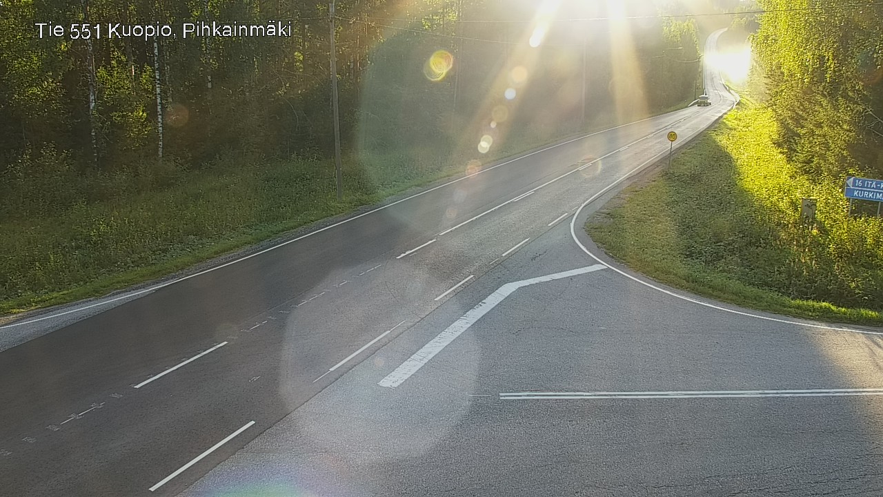 Kelikamerat Kuva Tie 551 Kuopio, Pihkainmäki, Kuopio, Pohjois-Savo