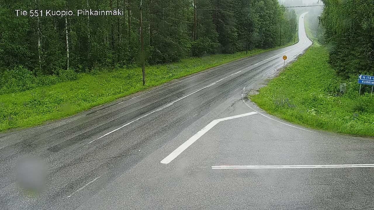 Weather Camera Image Väg 551 Kuopio, Pihkainmäki, Kuopio, Pohjois-Savo