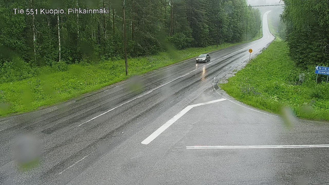 Weather Camera Image Väg 551 Kuopio, Pihkainmäki, Kuopio, Pohjois-Savo
