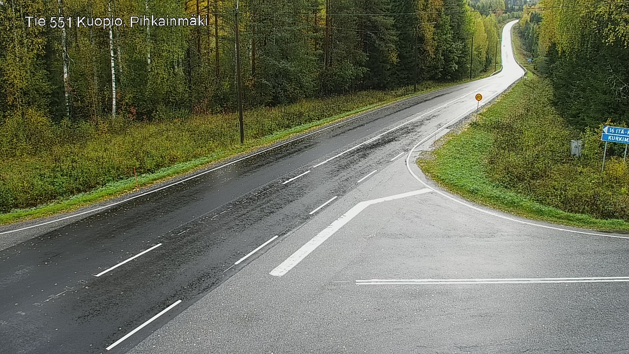 Weather Camera Image Road 551 Kuopio, Pihkainmäki, Kuopio, Pohjois-Savo