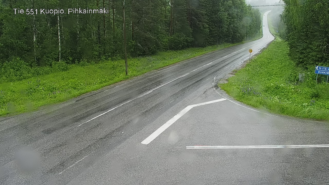 Weather Camera Image Väg 551 Kuopio, Pihkainmäki, Kuopio, Pohjois-Savo
