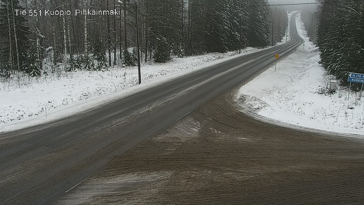 Weather Camera Image Road 551 Kuopio, Pihkainmäki, Kuopio, Pohjois-Savo