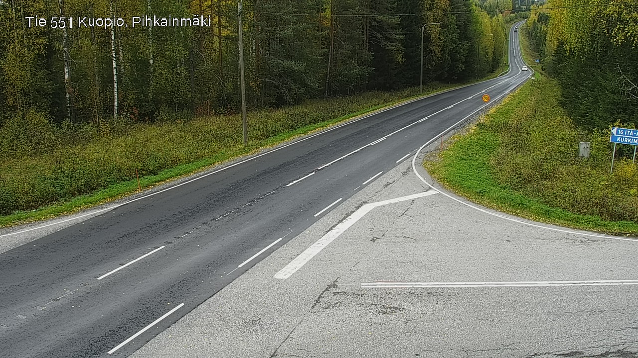 Weather Camera Image Road 551 Kuopio, Pihkainmäki, Kuopio, Pohjois-Savo