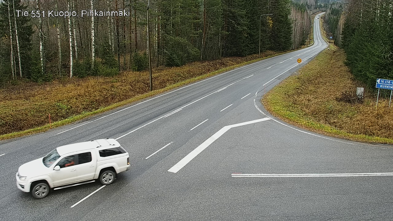Weather Camera Image Väg 551 Kuopio, Pihkainmäki, Kuopio, Pohjois-Savo