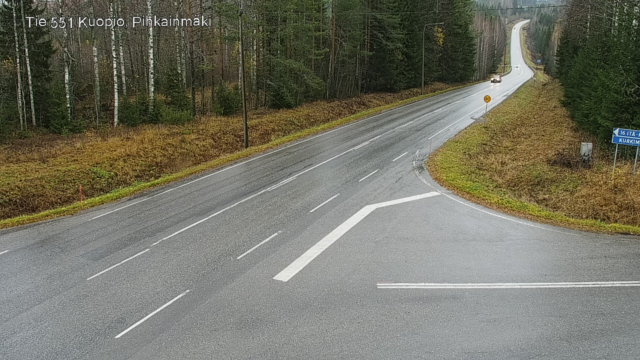 Weather Camera Image Väg 551 Kuopio, Pihkainmäki, Kuopio, Pohjois-Savo